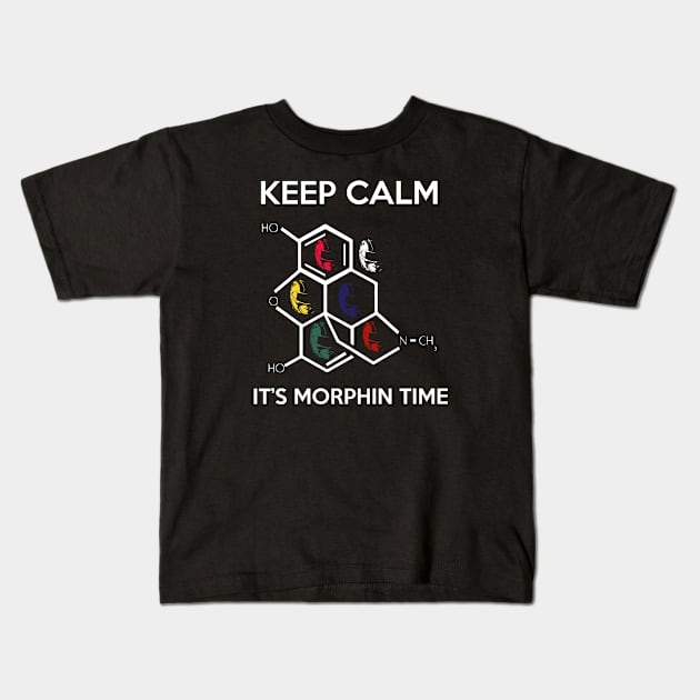 Keep Calm And Its Morphin Time Power Rangers Kids T-Shirt by Rebus28